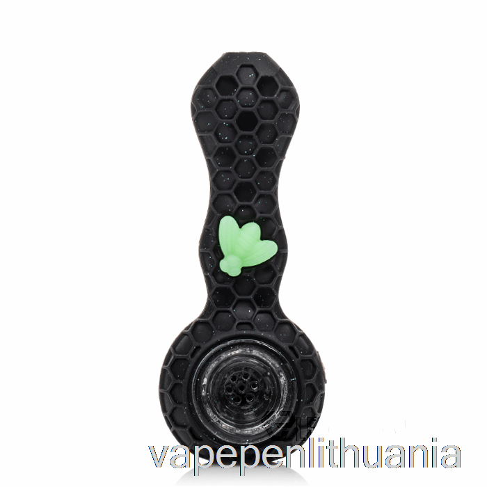 Stratus Bee Silikoninis šaukštas Blizganti Pantera (blizga Juoda / UV žalia Bitė) Vape Skystis
